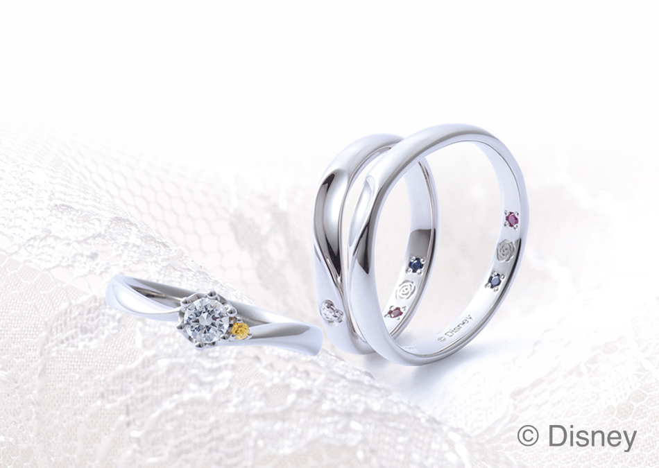 ディズニープリンセスの結婚指輪と婚約指輪