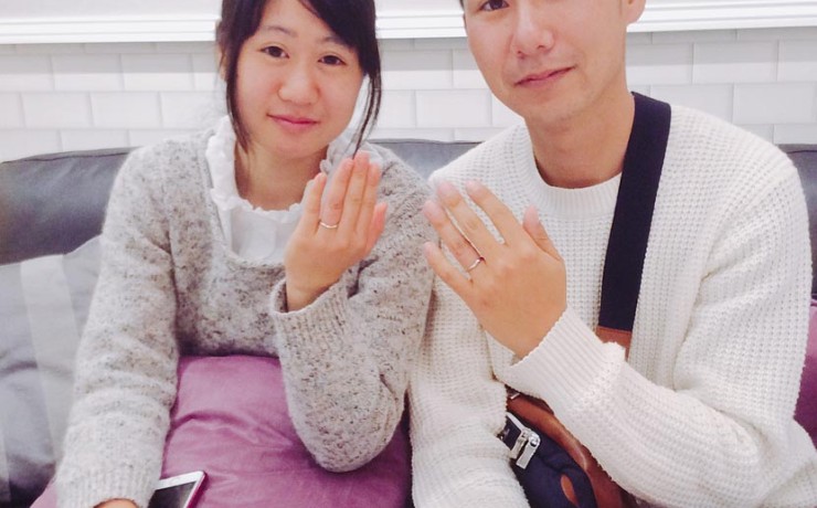 結婚指輪ご成約のお客様　あっちゃん＆とも様ご夫妻　静岡県焼津市