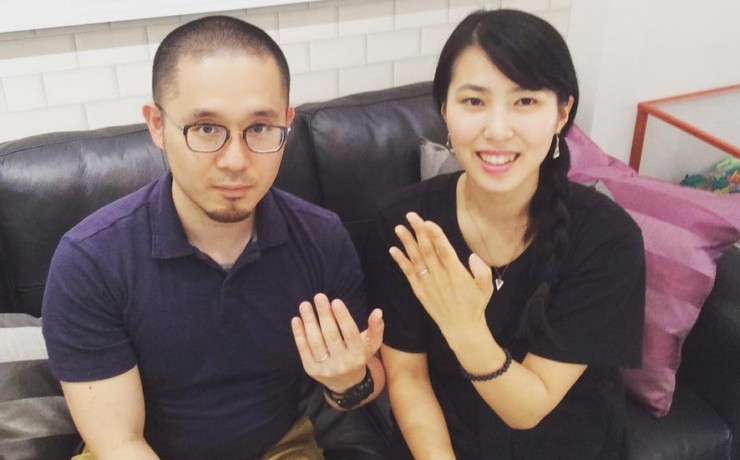 結婚指輪ご成約のお客様　Ｍ＆Ｋ様ご夫妻　静岡県