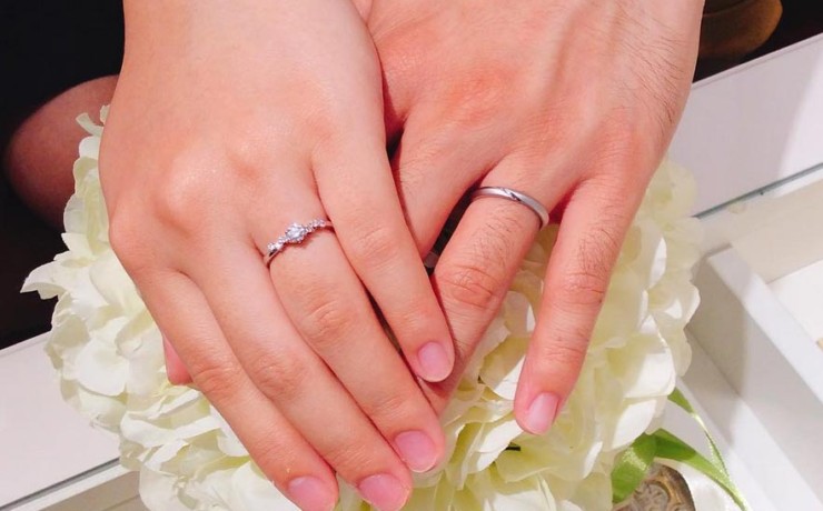 結婚指輪ご成約のお客様　イワモトズ様ご夫妻　静岡県藤枝市