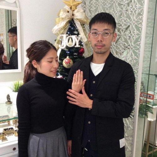 結婚指輪ご成約のお客様　佐野様ご夫妻　静岡県
