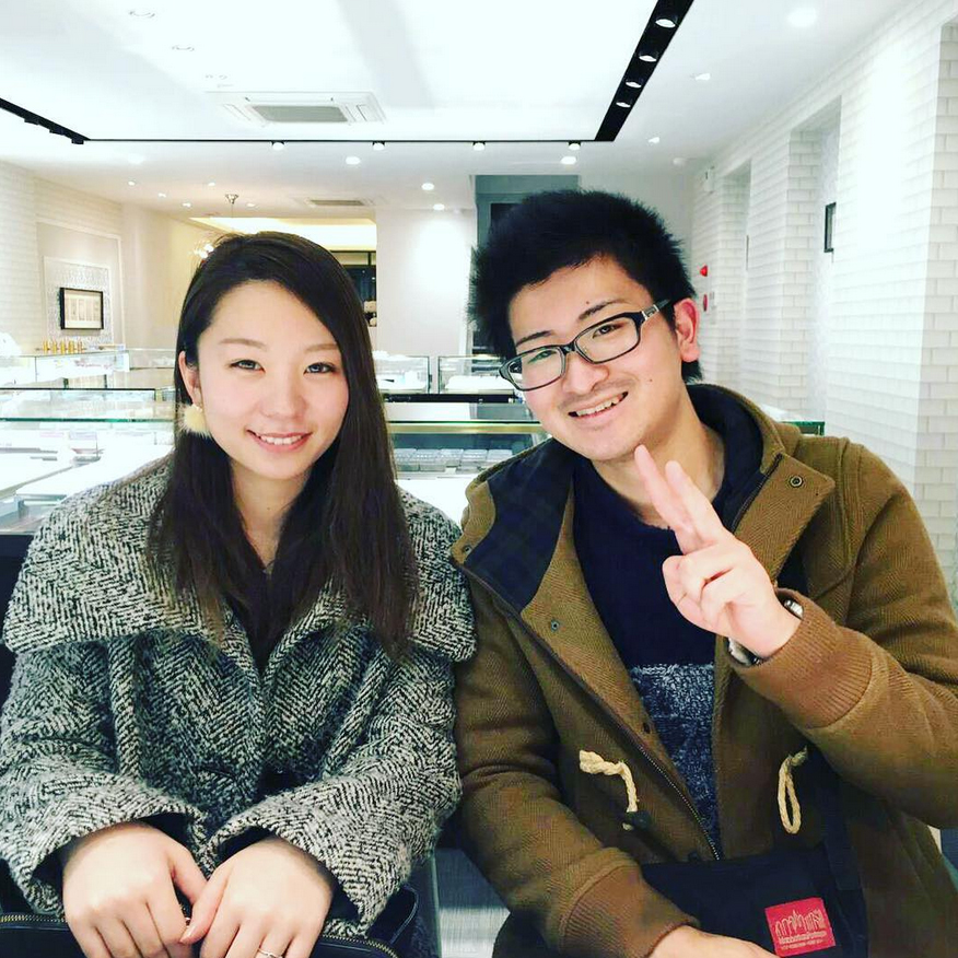 結婚指輪ご成約のお客様　静岡県の赤平様ご夫妻